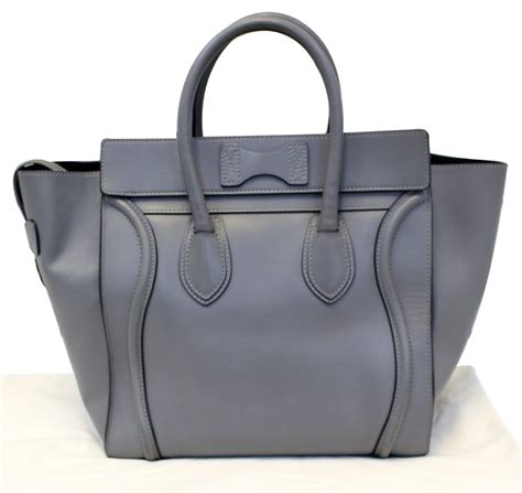 celine mini luggage tote grey